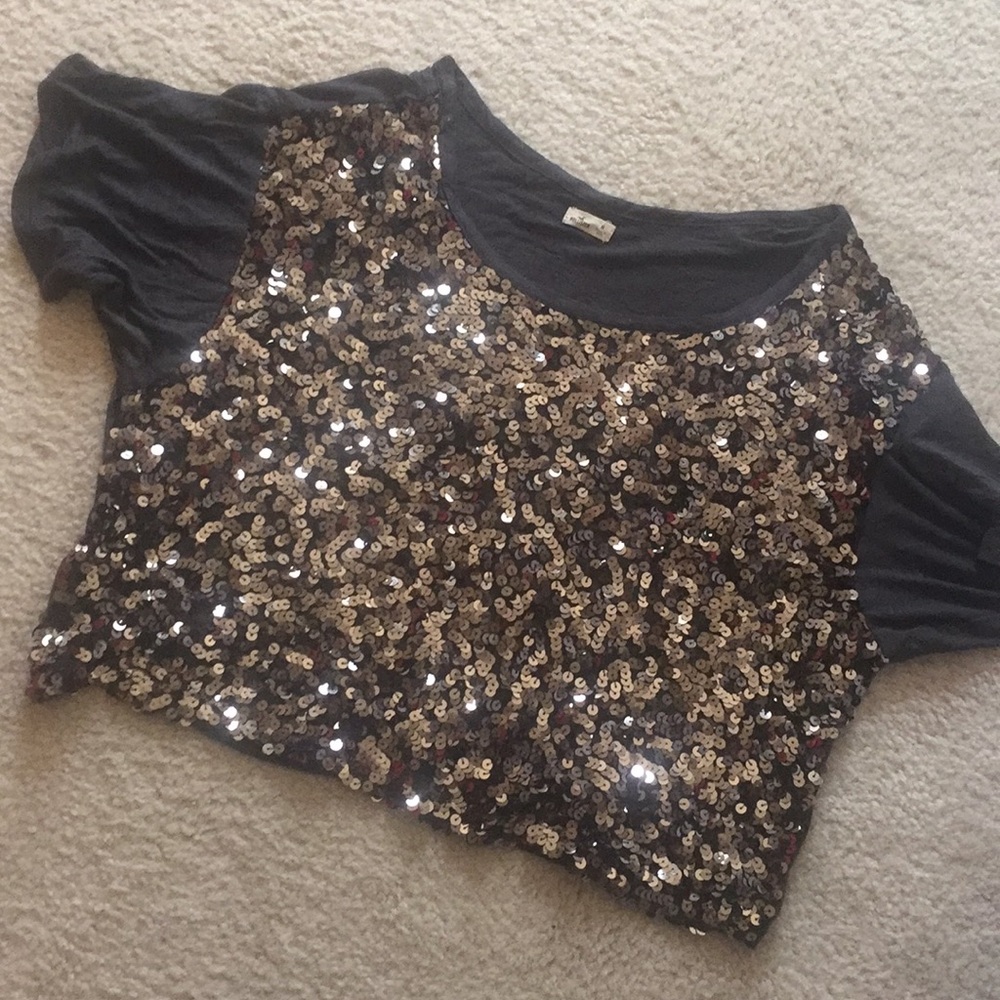 Sequin crop top.